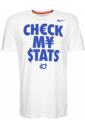 Camiseta KD "Check My Stats" (100/blanco/azul)